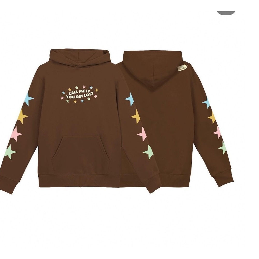 Golf Wang Call Me If You Get Lost Brown Star Hoodie Travel Itinerary Tour Large